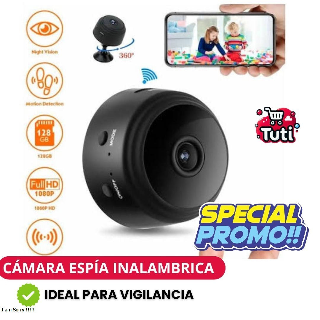 🕵️‍♂️ MINI CÁMARA ESPÍA DE ALTA GAMA VIGILA Y SUPERVISA TUS ESPACIOS 🤩